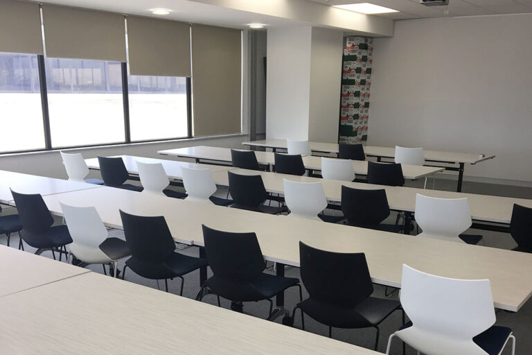 Diplomat Global training room with flexible tables and seating