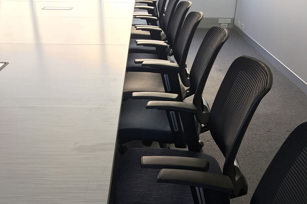 Office seating in a Diplomat Global meeting and training space